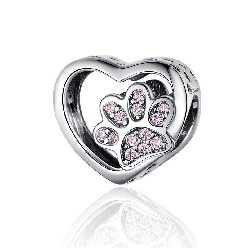 Bamoer 925 Sterling Silver Heat Collection Charms Fit Women Original Bracelet Bangle Pet Charms Warm Family Pendant Jewelry