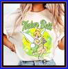Tinker Bell Floral Fairy Magical Peter Pan Disney Girls Matching Disneyland Birthday | Unisex Adult Kid Cotton T-and Kids Tshirt Hoodie Gift GU871