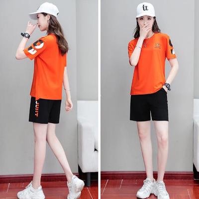 Plus Size Women's Summer Sportswear Set: Casual Fashion Loose Short Sleeve Two-Piece Tracksuit.