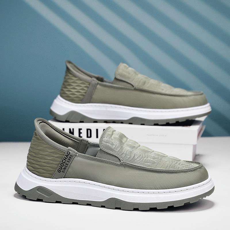 

Canvas men s shoes 2025 spring and summer new one-pedal cloth shoes ice silk vamp men s shoes board shoes lazy shoes driving cloth shoes 39
