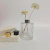 High-Value Vertical Stripe Large Capacity Glass Aromatherapy Bottle with Diffuser Sticks for Creative Home Decoration.