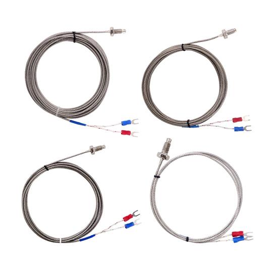 1/2/4/5m K Type Thermocouple Probe Imperial M6 Screw Temperature Sensor Meter