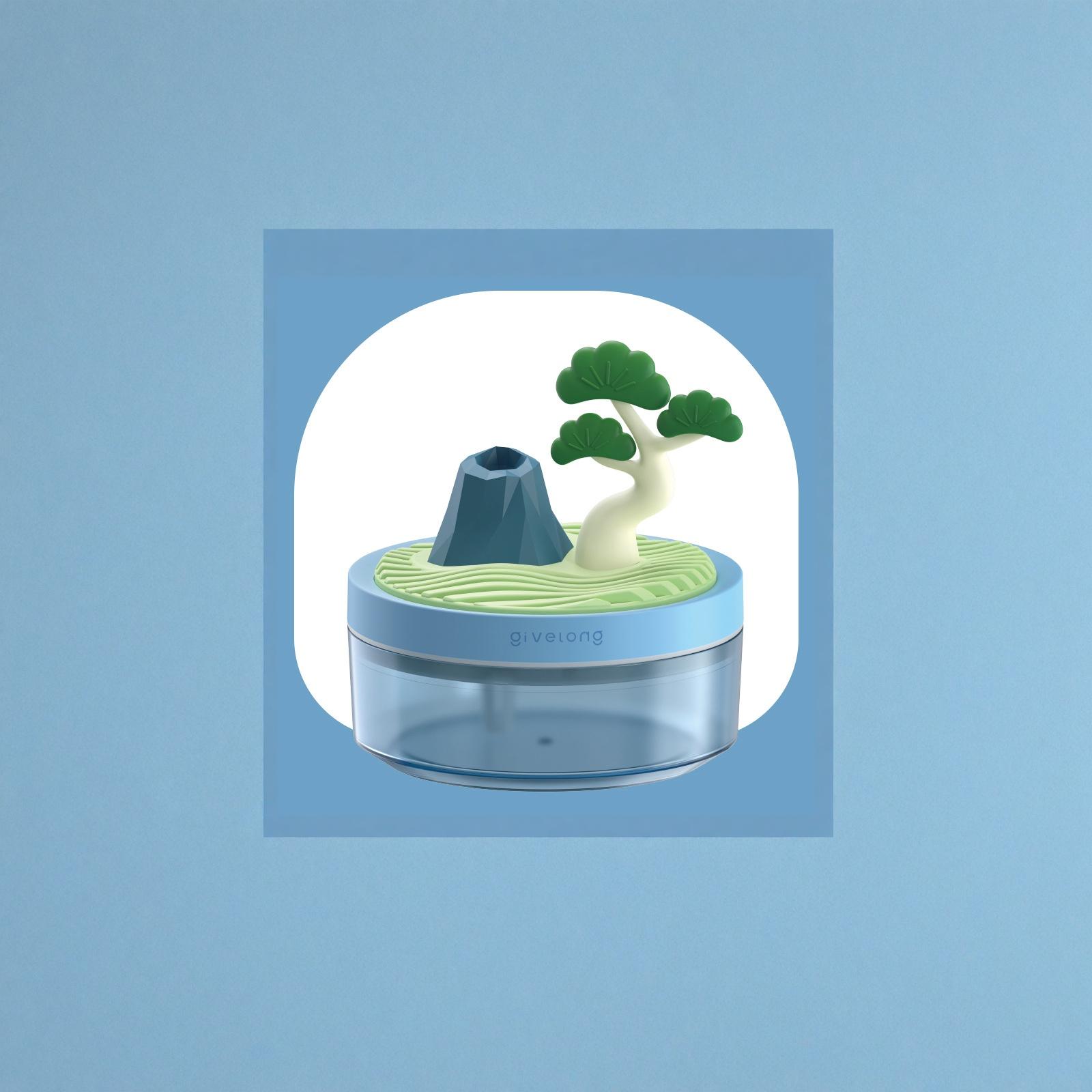 

USB Powered Humidifier Desktop Decor with 7-Color LED Night Light Portable Cool Mist Humidifier for Home Car Outdoor one size синий