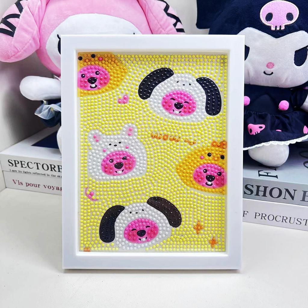 17 * 22Cm Cartoon Diamond Painting Children'S Puzzle Handmade Diy Year Of The Horse Living Room Sticker Decorative Painting
