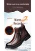 2025 New Men's High-Top Wool-Lined Winter Leather Casual Boots