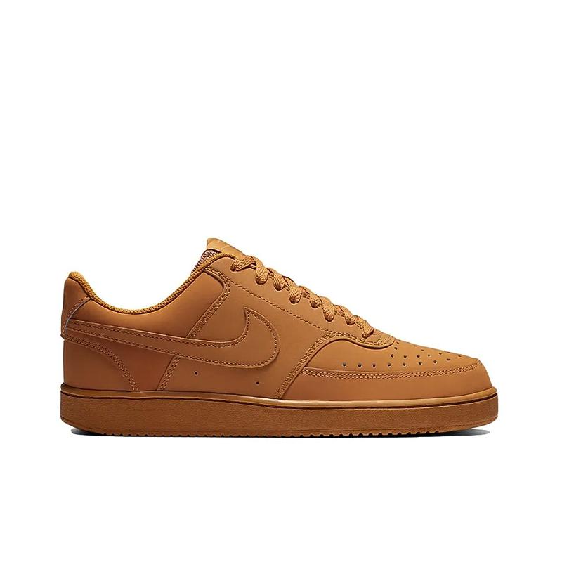 Nike Court Vision 1 Coverage Cushioning Abrasion Resistant Low top Skateboard Shoes Unisex Wheat CD5463-200(Team376-)