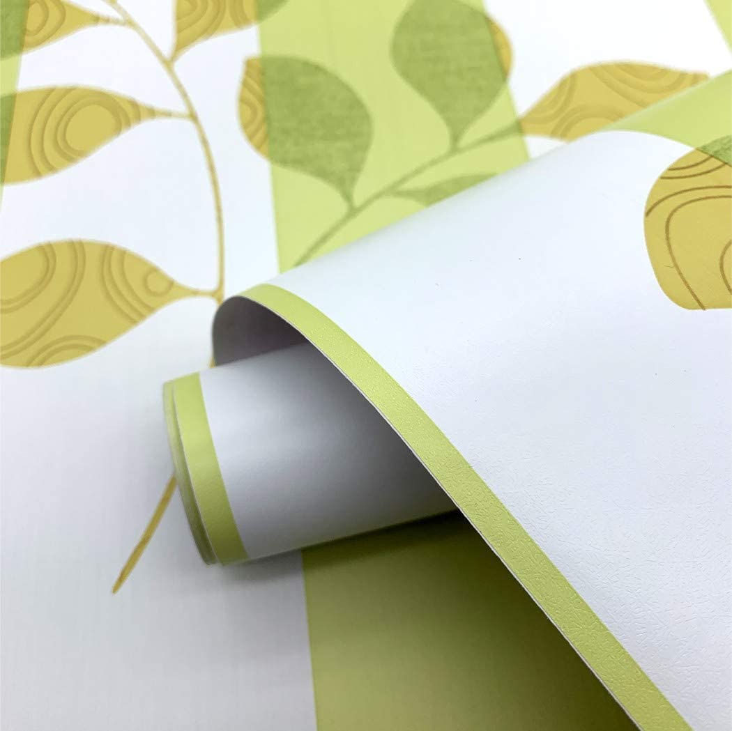 

Зеленый Лист Обои Самоклеящиеся Полоса Съемные ПВХ Водонепроницаемые Контактная Бумага для Домашнего Декора 1mx45cm