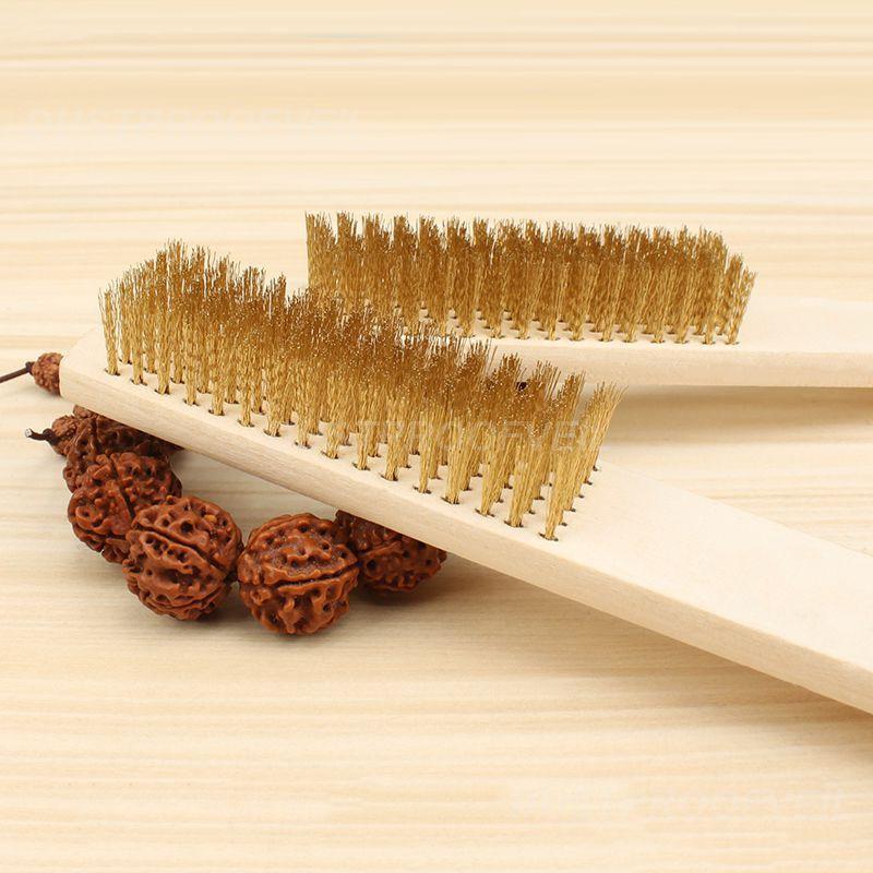 1~10PCS Polishing Grinding Brass Copper Wire Brush Steel Brush With Wooden Handle Nylon Wire Brush For Jewelry Rust Paint