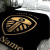 1PC Leeds United Custom Name Patterned Flannel Blanket Suitable For All Seasons for Home Decor Warmth and Comfort Gifts Holiday Present