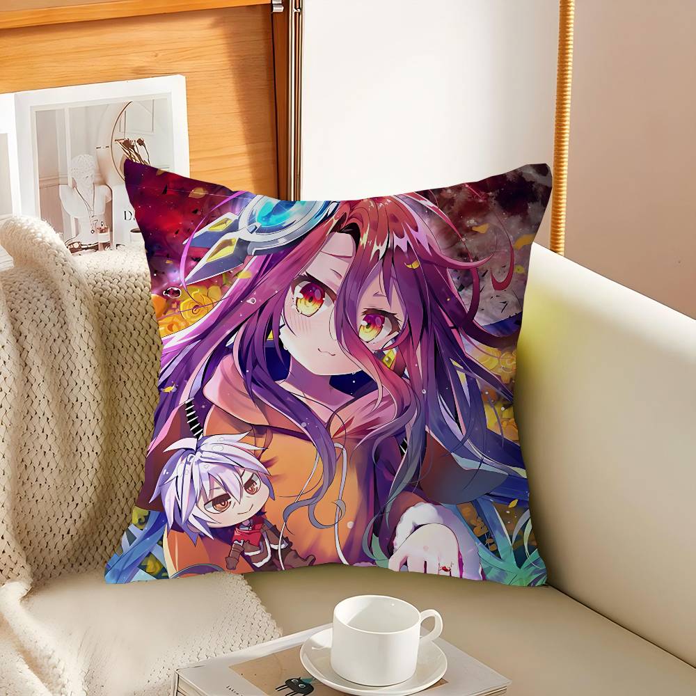 NO G-GAME NO LIFE Shiro Pillowcase Toon Gift Cushion Cover Bedroom Home Sofa Chair Seat Decor Pillow Case