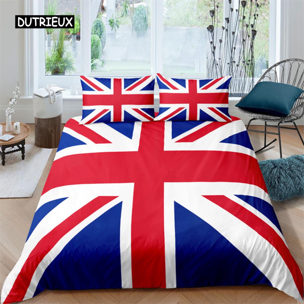 

Комплект постельного белья с национальным флагом размера King, креативный комплект постельного белья с американским флагом для подростков и взрослых, односпальное и двуспальное одеяло из микрофибры 155x215cm 3pcs