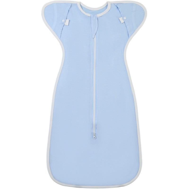 Baby Cotton Swaddle Blanket Newborn Sleep Sack Wrap Arms Up Design Stretchable Sleeves