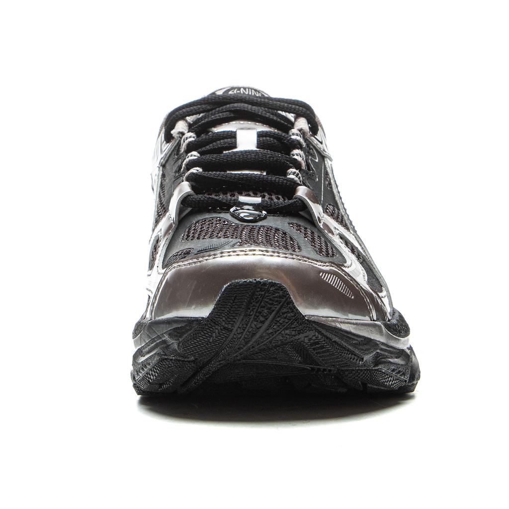 Li Ning Boom Support Cushioning Slip Resistant Abrasion Resistant Rebound Low Top Running Shoes Women's Silver Black ARXV006-4