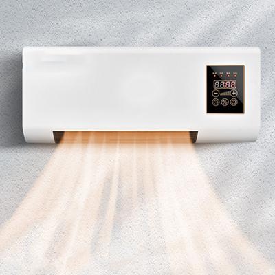 2 In 1 Heater 1800W Nature Wind Hot Air Dual Use Wall Mounted Portable Heater with Remote Control for Bedroom