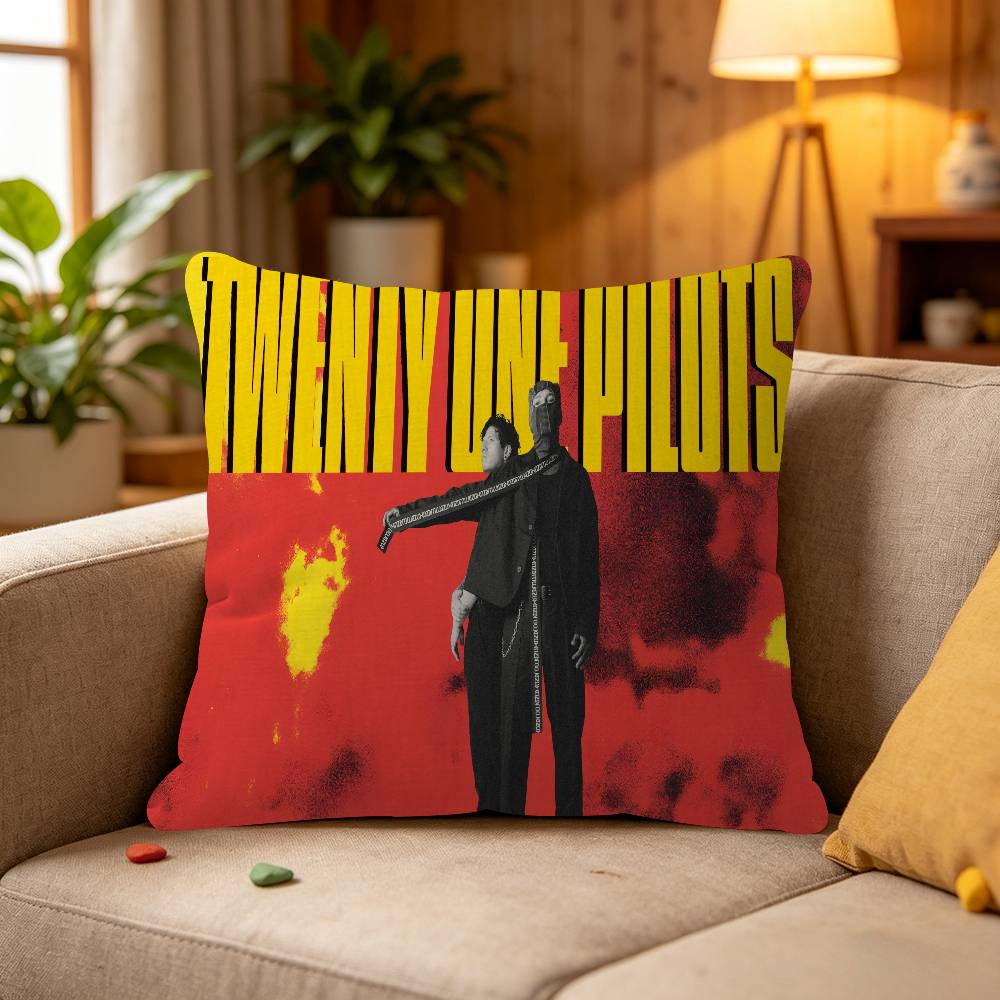 T-Twenty One Pilots Pillow Gift Home Office Decoration Bedroom Sofa Car Cushion Cover case 45x45