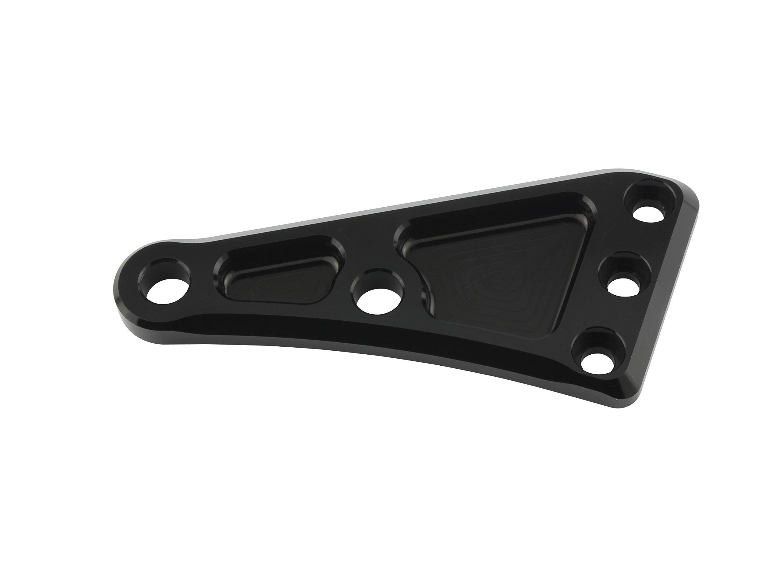 POSH FAITH Motorcycle Supplies Headlight Stay Plate Long Left Black