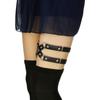 Verstellbarer Bein-Strumpfhaltergürtel, Elastische Punk-Kreuz-Oberschenkelstrumpfhalter für Damen, 1 Paar