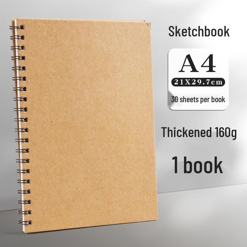 Coil-Bound Hardcover Sketchbook – Multiple Sizes: A3, A4, A5, 4K, 8K, 16K, 32K for Art and Drawing