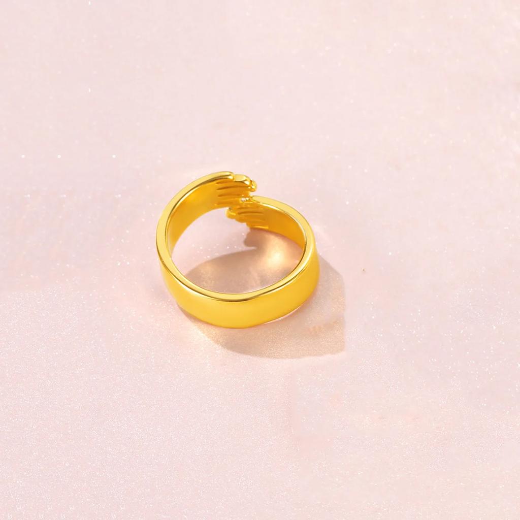 Multiple Styles 14K Gold Color Open Ring Cuffs for Women Arrow Heart Leaf Bamboo Layers Wrapped Resizable Ring Jewelry Gift