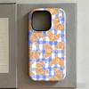 Clmj Checkered Art Phone Case for IPhone 17 17e 16e 16 15 14 13 12 11 X XS XR XSMAX 7 8 Air Pro Max Plus Double-layer Back Cover