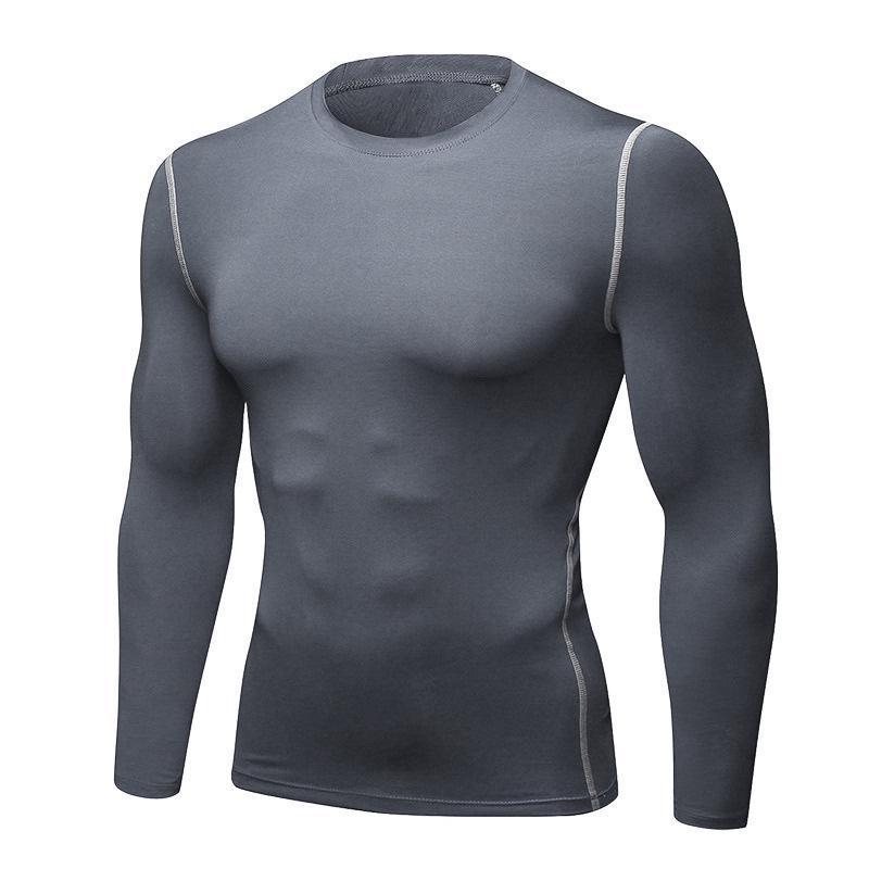 Men's Quick-Dry Autumn Training Tights with Sweat-Wicking Long Sleeves for Running, Basketball, and Fitness
