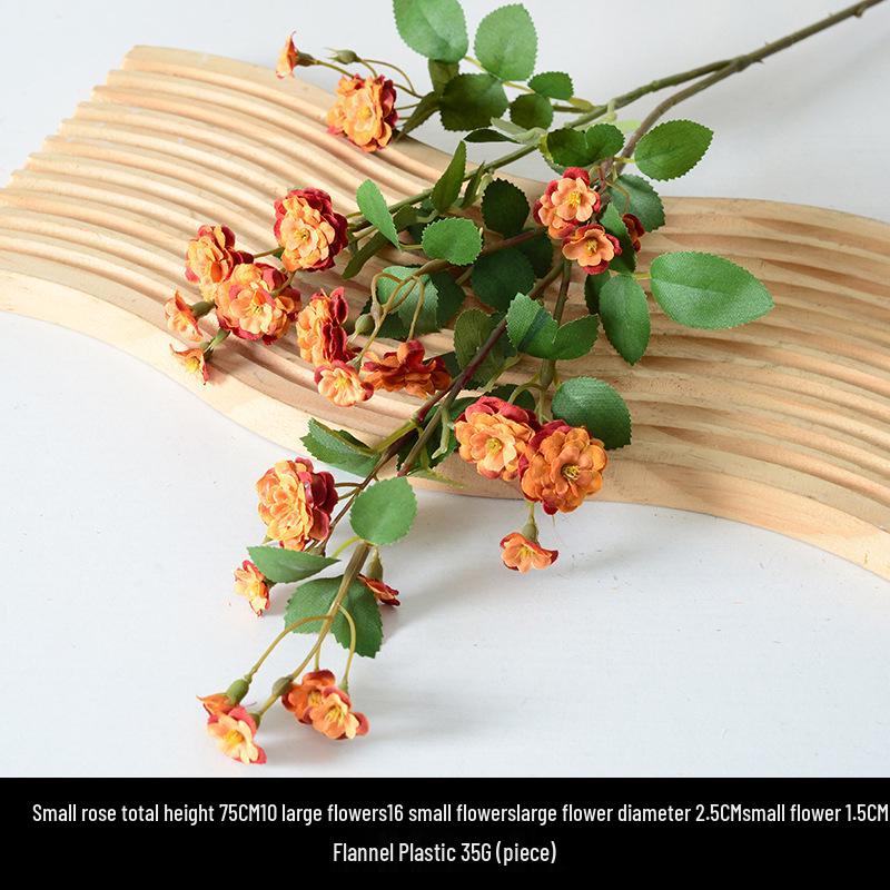 Orange-Themed Wedding Aisle Simulation Flower Arrangement - Artificial Home Decor Row Flowers