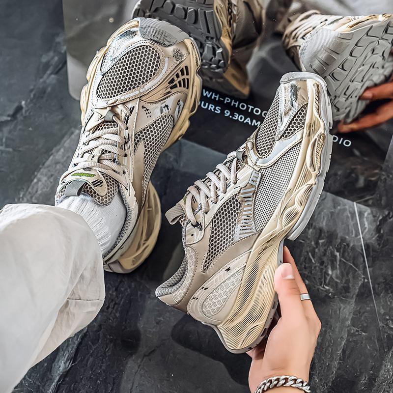 Men's Shoes Fashion Trend Thick Bottom Shoes Outdoor Anti-slip Comfortable Breathable Sneakers Casual Soft Running Shoes