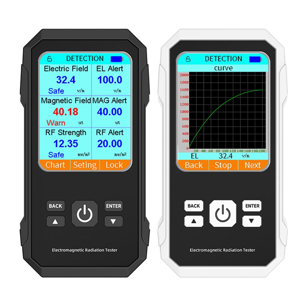 VTER2 Electromagnetic Radiation Tester Sound Alarm EMF Meter Electromagnetic Radiation Detector for Home&Office EMF Inspections