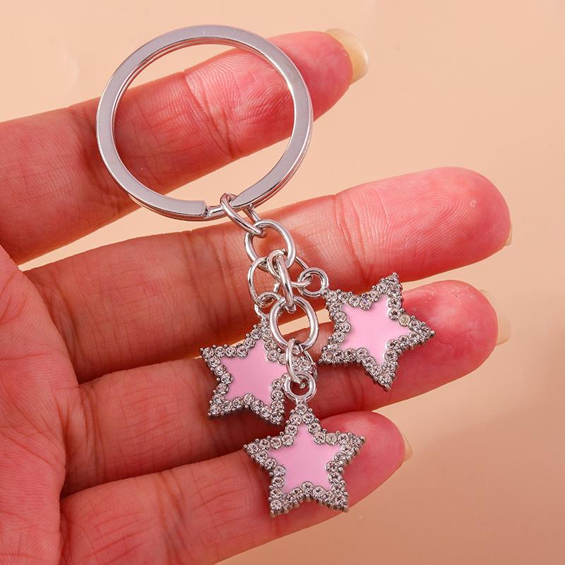 Portachiavi Stella di Cristallo alla Moda per Donne Uomini Chiave Auto Borsa Ciondolo Portachiavi Accessori Gioielli Fai da Te Regali