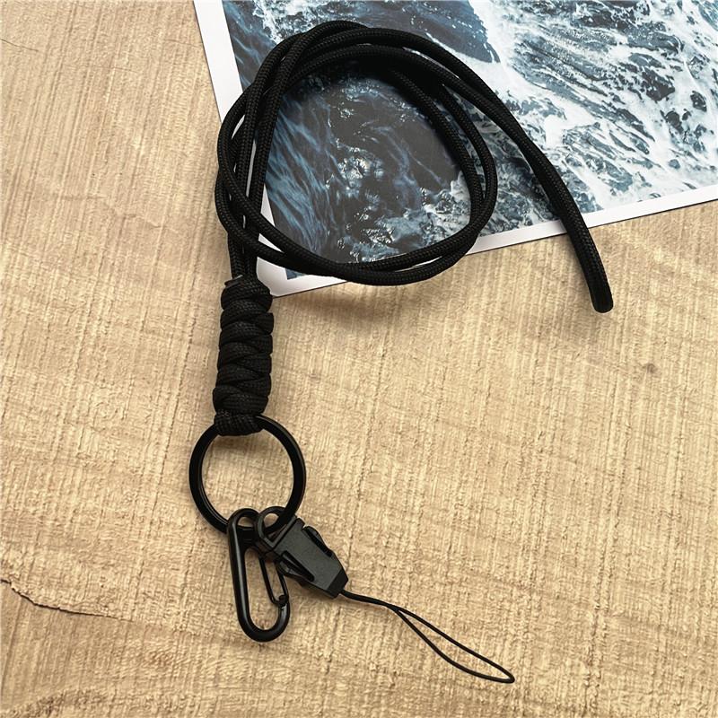 Phone Charm Nylon Cell Phone Pendant Braid Keychain Lanyard Handmade Landyard Universal Cord for Keys Couple Keyring Neck Strap