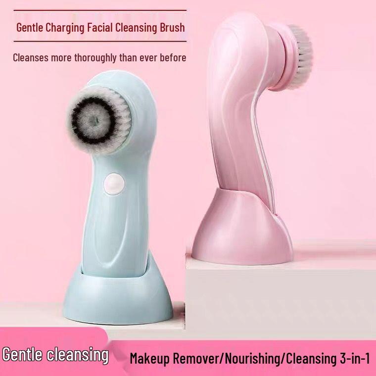 Waterproof Electric Facial Cleansing Brush - Blackhead Removal & Pore Cleanser