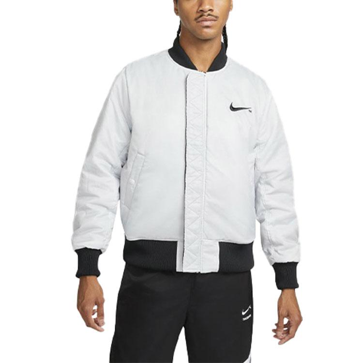 Nike Sportswear Swoosh Therma-FIT Reversible Bomber Jacket Black/Photon Dust DD6056-010