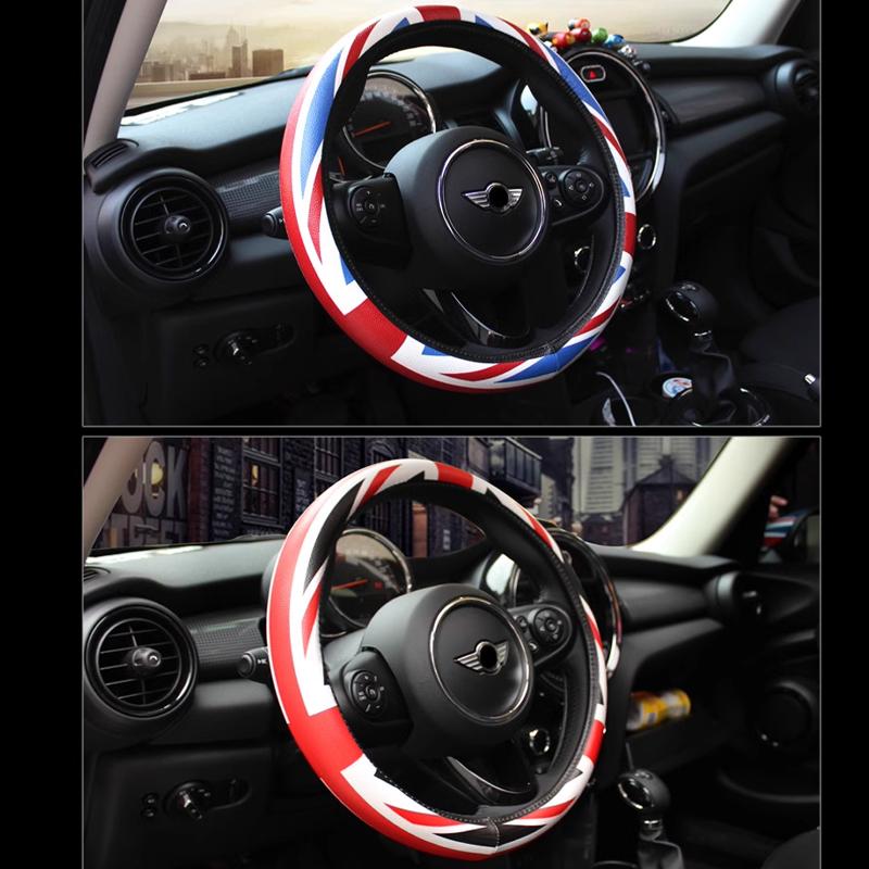 Car Leathers Steering Wheel Cover For MINI ONE Cooper S R55 R56 R60 R61 F54 F55 F56 F57 F60 Countryman Car Interior Accessories zbfhp66