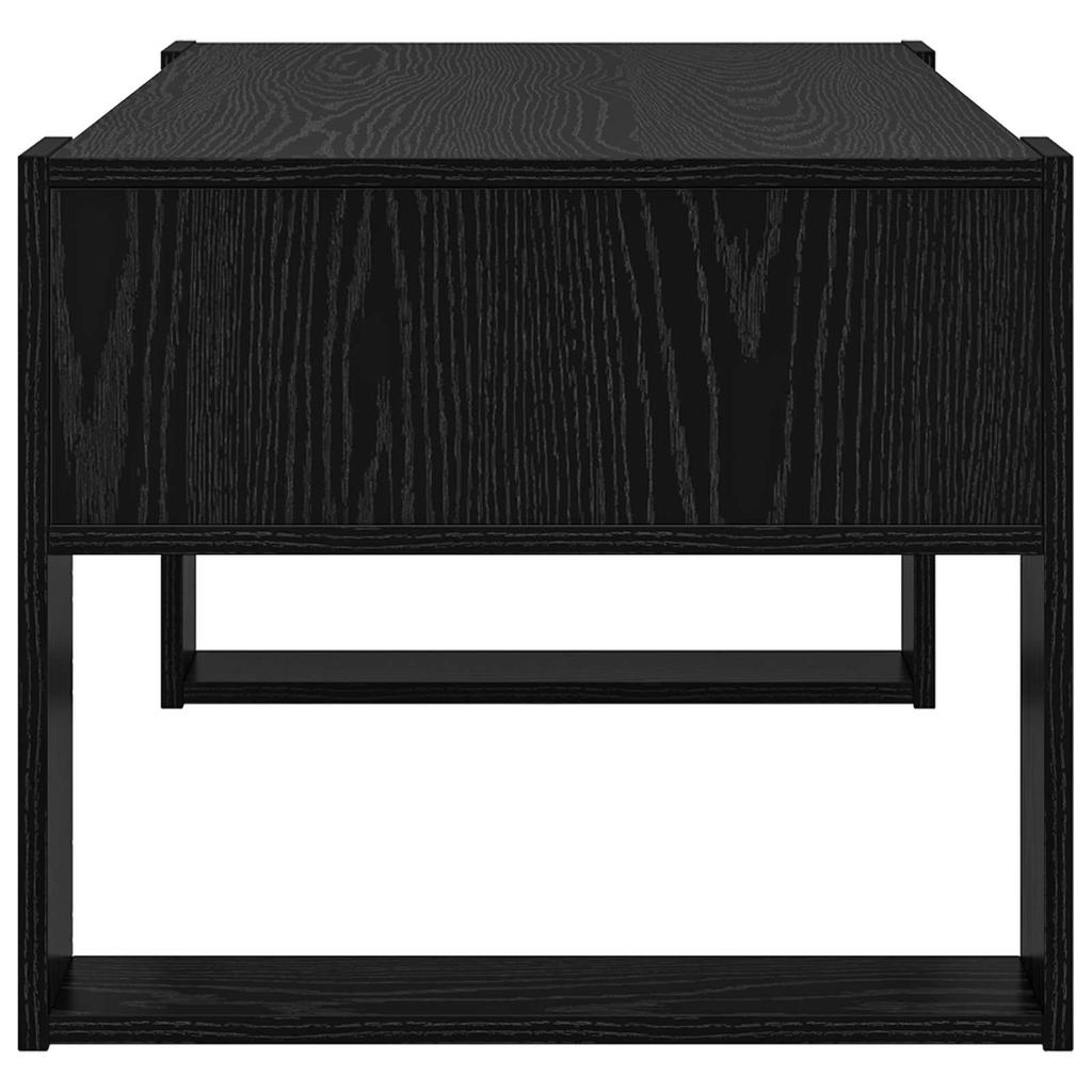 Coffee Table Black Oak Look 92 X 53 X 45 Cm Engineered Wood