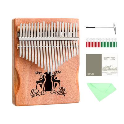 21 Key Mahogany Kalimba 17 Key Thumb Piano Finger Piano Mbira for Beginner Gifts for Adults/Kids
