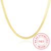 S925 Sterling Silver Classic Snake Choker Necklaces Chains for Women Men 14K Gold Plated Necklaces Wedding Party Jewelry Gift