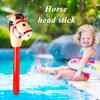 Children Kids Outdoor Riding Game Plaything Horsehead Stick Inflatable Horse Toy