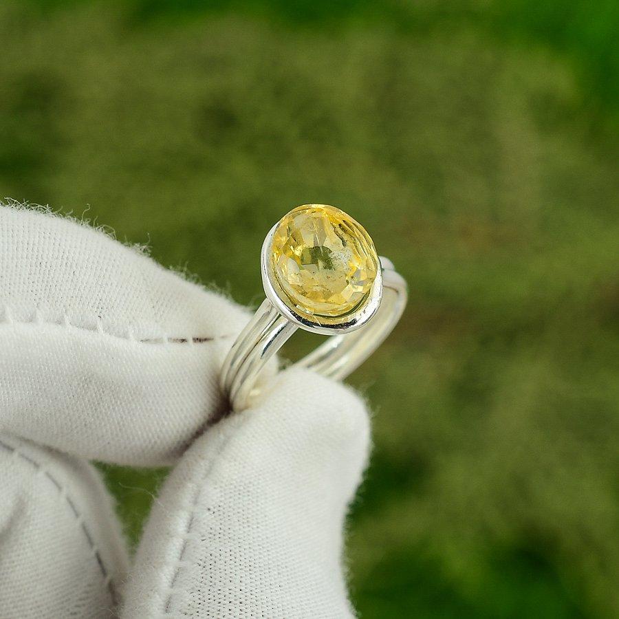 Сделка ко Дню сестер Кольцо-обещание из серебра 925 пробы с цитрином, камень ноября 5