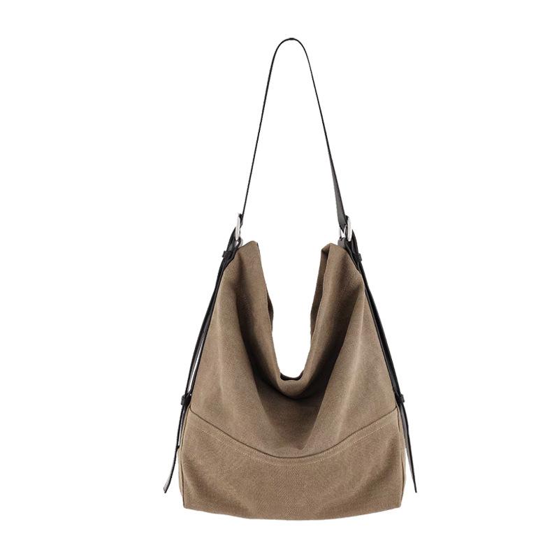 Minimalist Retro Style Cotton and Linen Tote Bag, New Lazy and Relaxed Commuting Women's Bag, Large Capacity Shoulder Bag for Women