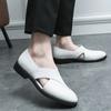 2026New Roman Sandals Summer Men Casual Leather Anti-skid Driving Flats Breathable Trendy Soft Soled Homme Designer Outdoor Shoe