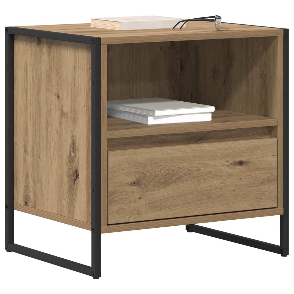 Nightstand Set of 2 Rustic Oak Design 50 x 39.5 x 50 cm