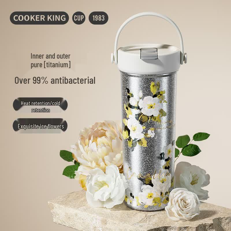 COOKER KING Floating Light Portable Titanium Water Bottle