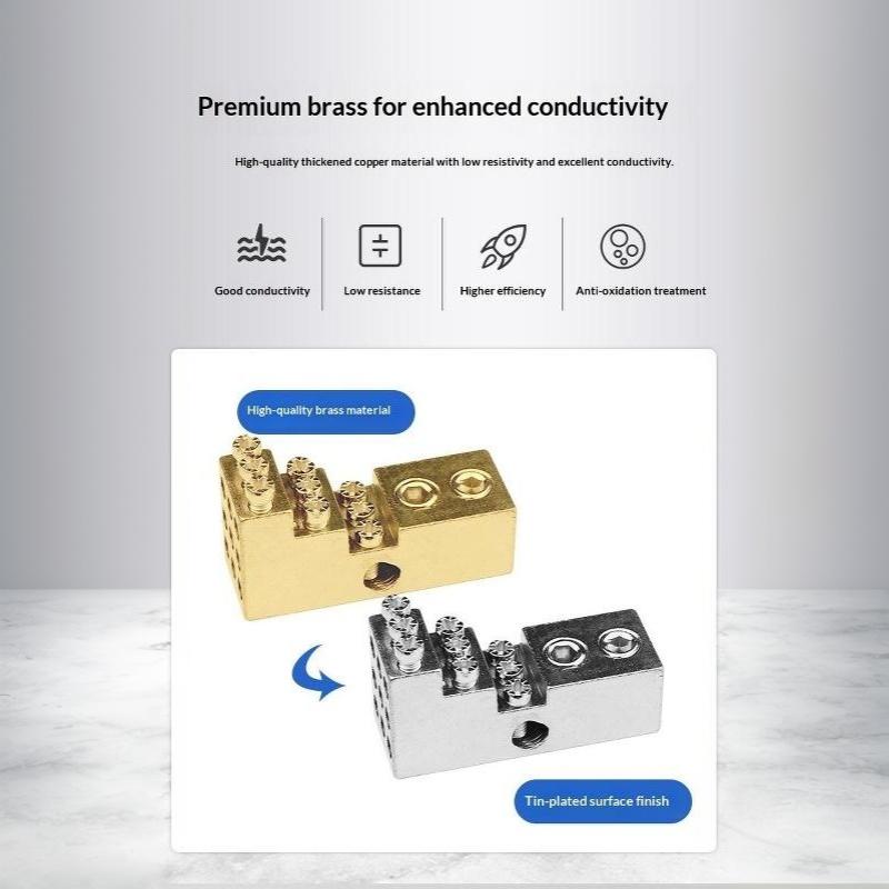 One In Multiple Out Din Rail Terminal Block 150A Universal Distribution Box Wire Connector Abs/Copper Power Junction Box