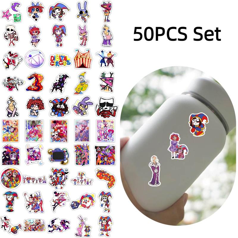 Erstaunlicher Digitaler Zirkus Cartoon Aufkleber 60 Stück Lustige und Einzigartige Designs Autoaufkleber