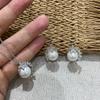 Sweet Pastoral Tree Leaf Ear Jewelry, Flower Diamond Stud Earrings Necklace, Creative Jewelry For Girls