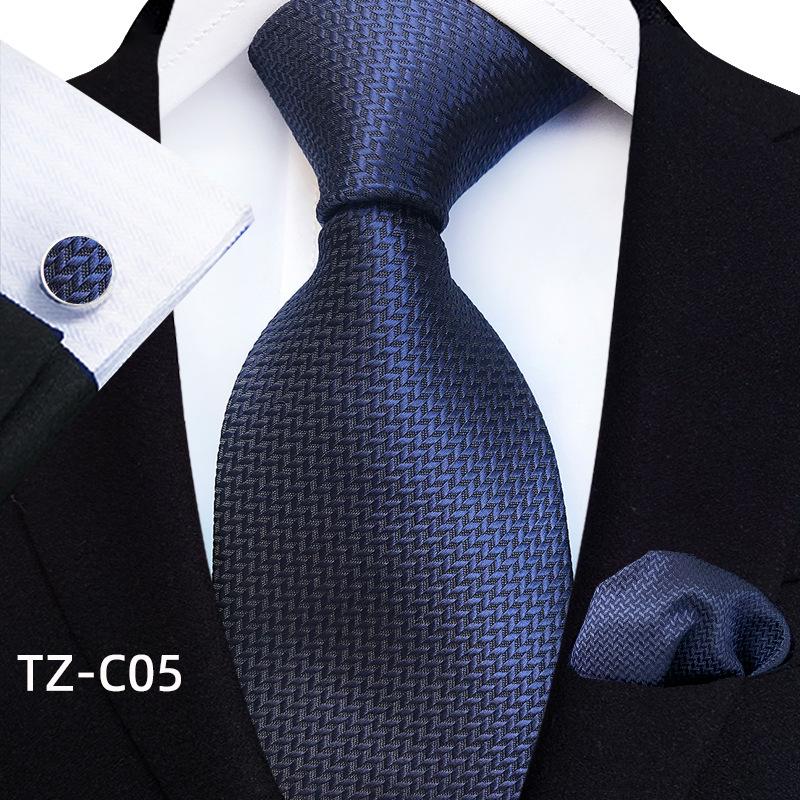 Men's Black Business Tie Gift Set: Striped & Plain Ties, Pocket Square, Tie Clip