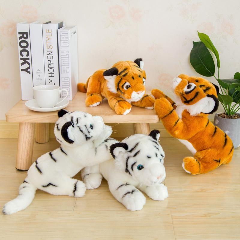 Simulation Little Tiger Doll Plush Toy Siberian Tiger Doll White Tiger Cloth Doll Parent-Child Child Birthday Gift Female