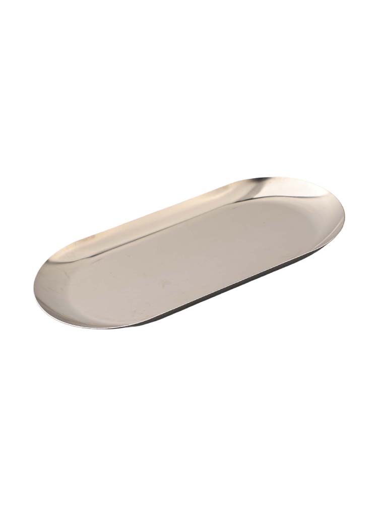 Compact Oval Tray Enhance the Aesthetics of Your Home with This Silvery Tray