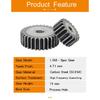 Cylindrical Gear 1.5M-43/44/45/46/47/48/49/50/51/52Teeth SC45# Carbon Steel Material Flat Gear High Frequency Quenching Teeth
