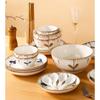 JingJingRS Lanting Xu Japanese Ceramic 10-Piece Dinnerware Set